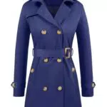 Tuopuda Trench Donna Doppiopetto Impermeabile Antivento Cappotto Lungo Classico