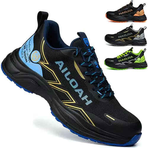 UOQC Scarpe antinfortunistiche leggere con punta in acciaio e suola antiscivolo