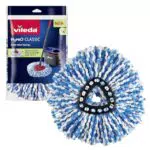Vileda H2PrO Spin Mop Ricambio in Microfibra Lavabile per Tutti i Pavimenti