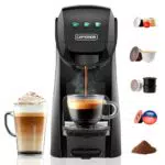 Warriors1 Macchina da Caffè a Capsule Compatibile Nespresso, Lavazza, Dolce Gusto