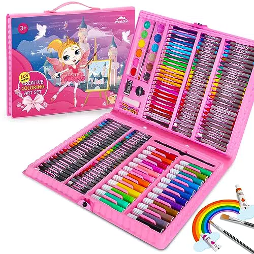 Weeksun Set per Disegno a Tema Castello con Valigetta per Bambini Artisti