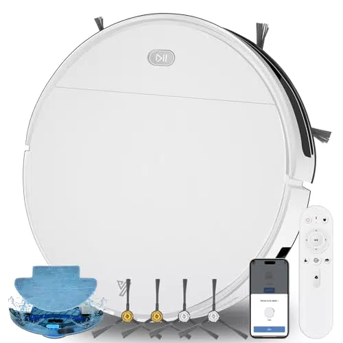 Yigars 2025 Robot Aspirapolvere Lavapavimenti 2in1 con Mappatura e Alexa