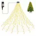 Zorela Luci di Natale a Cascata, 8 Modalità per Interno ed Esterno, Albero