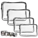 Borsa trasparente da viaggio per liquidi bagaglio a mano e beauty case aereo