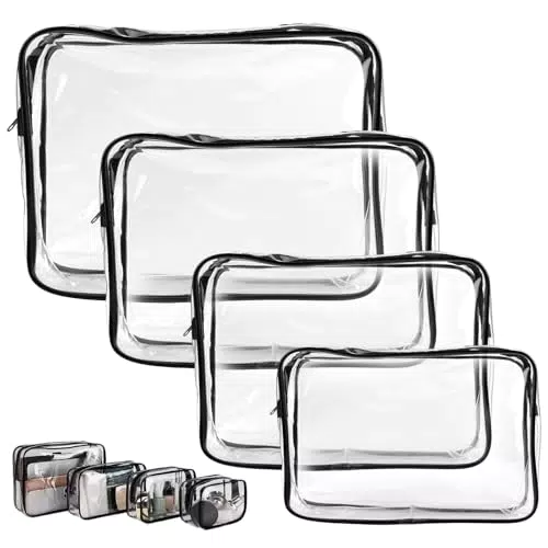 Borsa trasparente da viaggio per liquidi bagaglio a mano e beauty case aereo