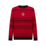 AC Milan Maglione Natale 2024 Unisex in Cotone Prodotto Ufficiale