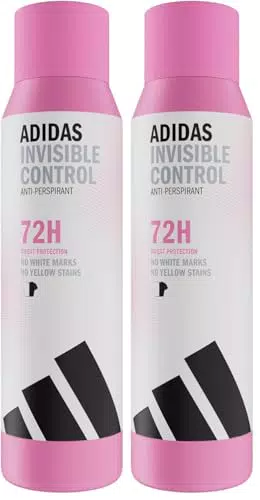 Adidas Invisible Control Deodorante Antitraspirante Donna, Fresco, Protezione 72 Ore