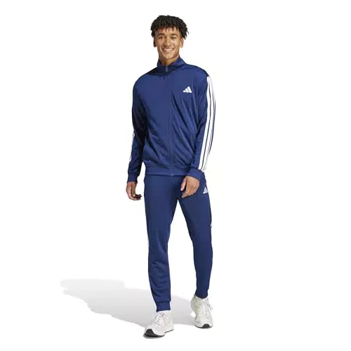Adidas Tuta da Allenamento Uomo Sportswear Basic 3 Stripes Tricot