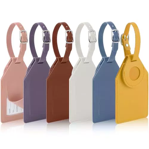 AiQInu Etichette Valigia aereo in PU con Copertura Protettiva AirTag per Borse e Zaini
