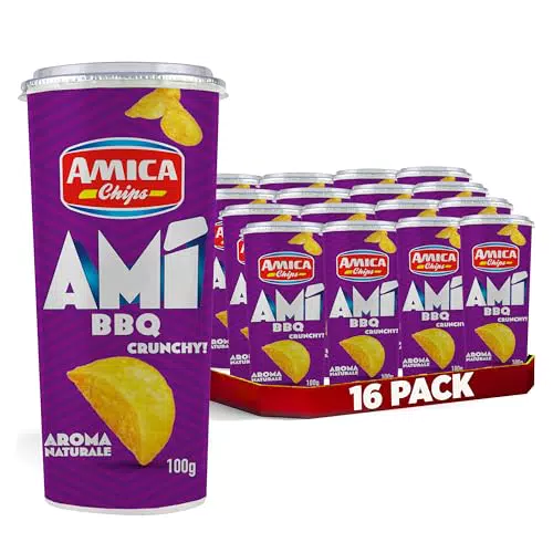 AMICA Chips BBQ – Patatine al Gusto Barbecue con Confezione Apri e Chiudi