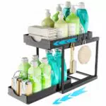 ARSTPEOE Organizer sottolavello cucina con cassetto estraibile a 2 livelli