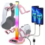 Auvstar Supporto Cuffie RGB con Base, Porta Cuffie Gaming con USB e Type-C