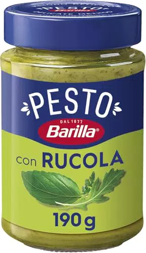 Barilla Pesto con Basilico e Rucola, Senza Glutine, Sugo Pronto per Pasta Gustoso e Profumato