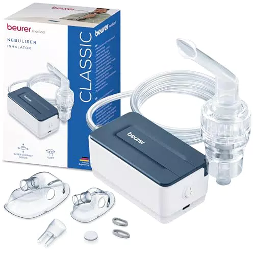 Beurer IH 15 Aerosol a compressore compatto per vie respiratorie, uso quotidiano