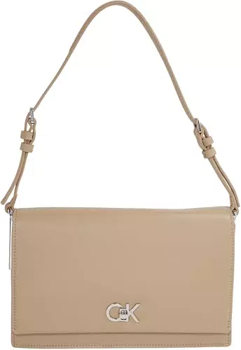 Calvin Klein Donna Borsa a Spalla Elongated Shoulder Bag con Blocco Girevole