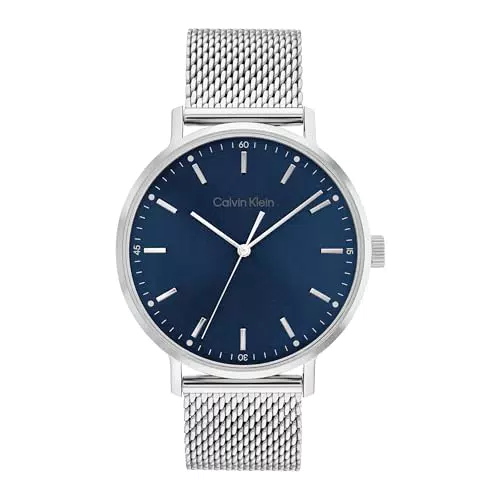 Calvin Klein Orologio da Uomo Analogico Modern Mesh Acciaio Inossidabile
