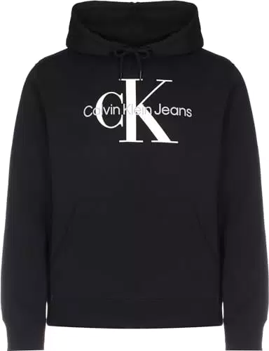 Calvin Klein Felpa con Cappuccio da Uomo Core Monologo