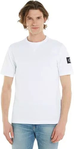 Calvin Klein T-Shirt Uomo Regular Tee Con Etichetta Logo Maniche Corte