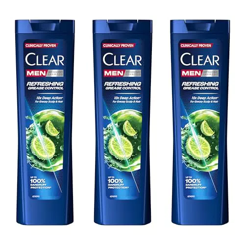 Clear Men Shampoo Antiforfora Per Capelli Grassi Protezione Forfora Anti Sebo