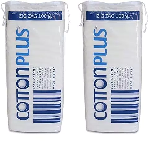 Cotton Plus Zig Zag Cotone Idrofilo Cardato Uso Medicale Morbido e Assorbente