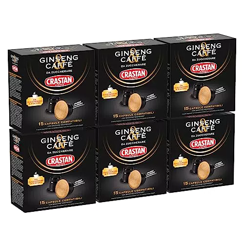 Crastan 1870 Capsule Compatibili Nespresso Ginseng e Caffè Senza Glutine