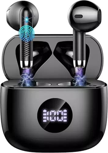 Cuffie Bluetooth Auricolari Bluetooth 5.4, Cuffie Wireless con 4 ENC Cancellazione Rumore Mic