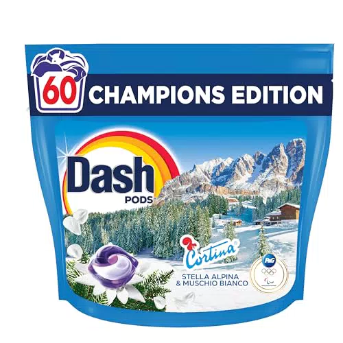 Dash Pods Champions Edition, detersivo capsule per lavatrice, freschezza intensa
