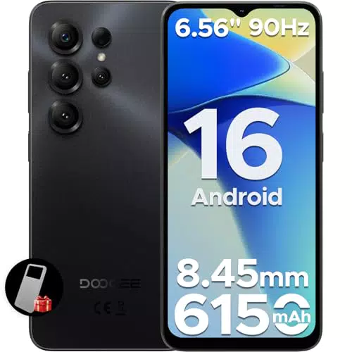 DOOGEE Note 56X Smartphone Android 16, 6150mAh, 24GB RAM, 6.56" HD+ 90Hz, 4G