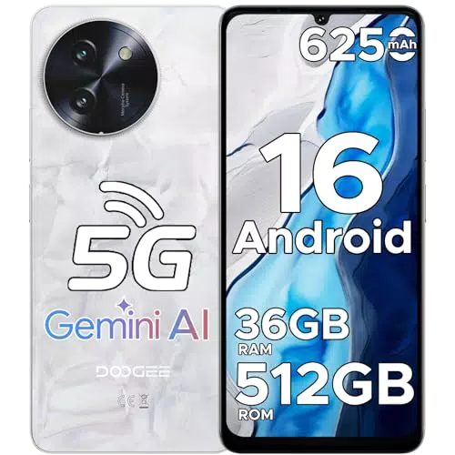 DOOGEE Note 59 Pro+ Smartphone 5G Android con 512GB, 36GB RAM e AI Gemini