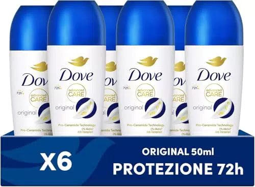 Dove Advanced Care Original Deodorante Antitraspirante Roll On Donna Uomo 48 Ore