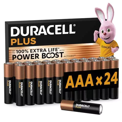 Duracell Batterie Alcaline Plus AAA Power Boost Durata Extra per Dispositivi Quotidiani