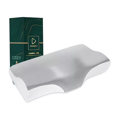 Ecosafeter Cuscino Cervicale Ortopedico Memory Foam Ergonomico per Dolori e Russare