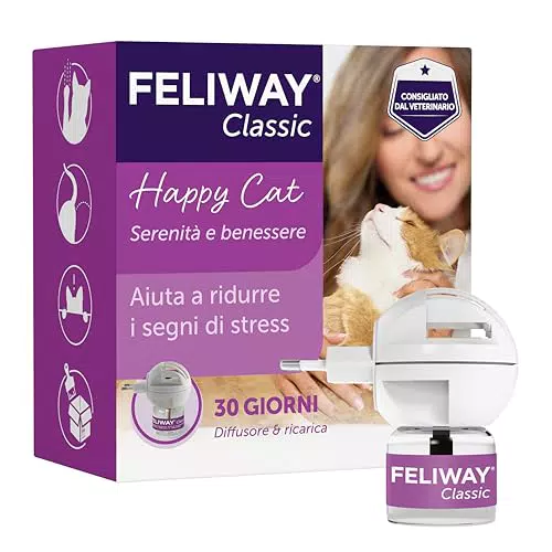 Feliway Classic Starter Kit Diffusore Feromoni Calmanti per Gatti Stressati