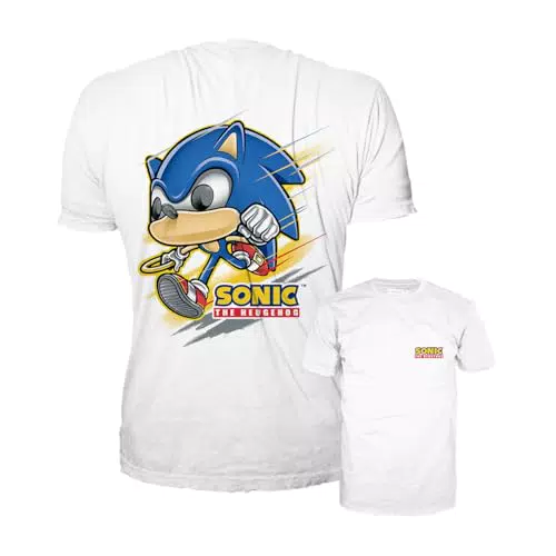 Funko Pop Tee Sonic The Hedgehog Running Maglietta Maniche Corte per Adulti