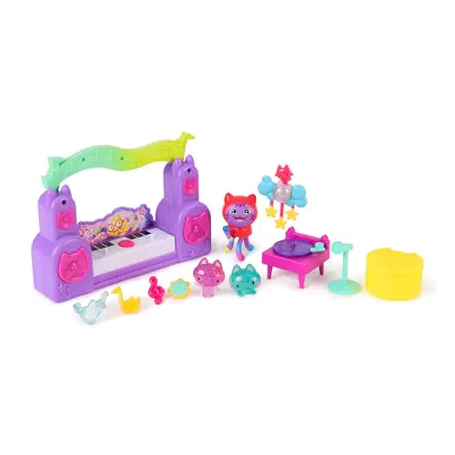 Gabby’s Dollhouse Set Gioco DJ Catnip con Personaggi e Accessori per Bambini