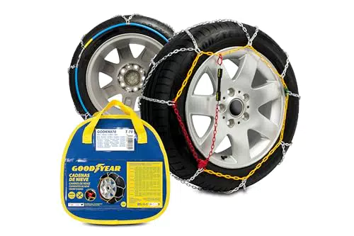 Goodyear Catene da Neve Auto 9 mm in Metallo con Tenditore Automatico Modello T70