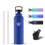 Grsta Borraccia Termica per Bambini in Acciaio Inox con Cannuccia e Senza Perdite