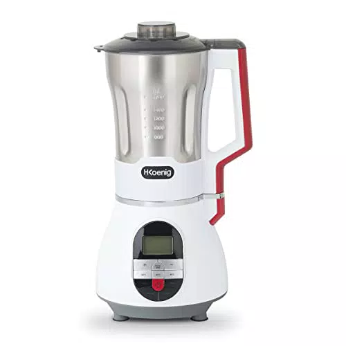 H.Koenig MXC36 Frullatore Soup Maker con Schermo LCD, 3 Velocità, 900W