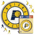 Iconic Puzzles Indiana Pacers Logo Puzzle di Legno Ufficiale NBA Sostenibile Regalo