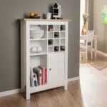 Inter Link Julina Credenza Portabottiglie Vino con Ripiani e Anta per Cucina