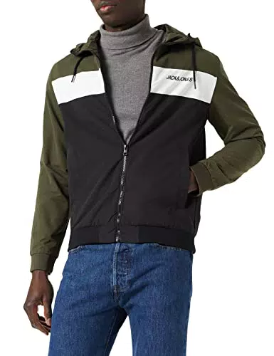 JACK & JONES Jjerush Blocking Hood Bomber Noos Giacca