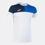 Joma Maglia a Manica Corta Uomo Crew V Nero Grigio Bianco