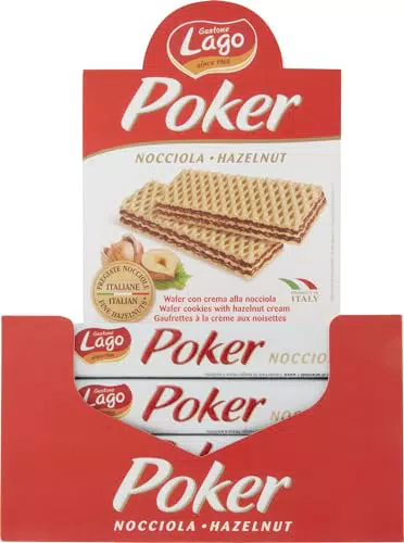 Lago 1968 Poker Wafer con Crema alla Nocciola e Tre Strati Friabili