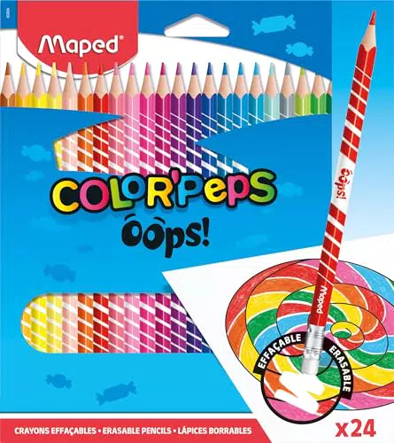 MAPED Couleur Oops Color Peps – Astuccio ergonomico con matite cancellabili