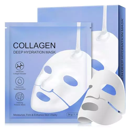 Maschera Viso al Collagene Idratante e Antirughe con Effetto Lifting