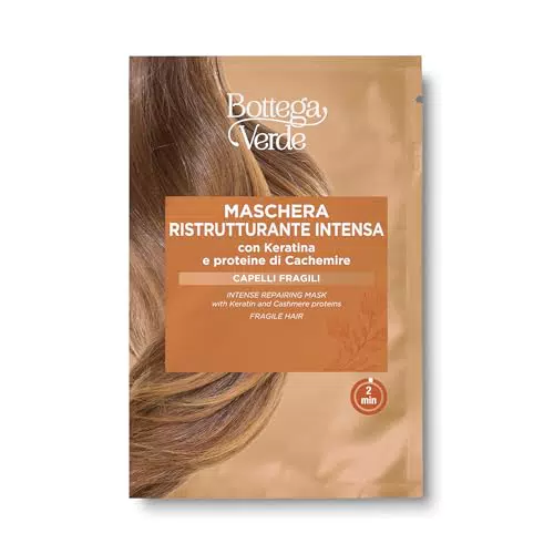 Maschera ristrutturante con Keratina e Proteine di Cachemire per capelli fragili