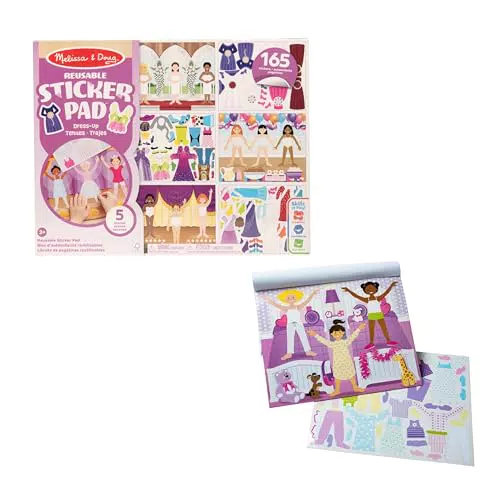 Melissa & Doug Libro Adesivi Attacca e Stacca Moda Giochi Creativi per Bambini 3+ Anni