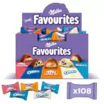 Milka Favourites Praline Assortite con Toffee & Nut, Cheesecake, Milkinis, Oreo