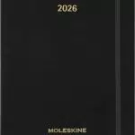 Moleskine Essential Planner 2025-2026 Agenda Settimanale Verticale 15 Mesi