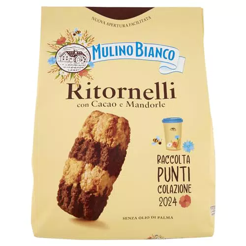 Mulino Bianco Biscotti Frollini Ritornelli con Cacao e Mandorleenza Olio di Palma